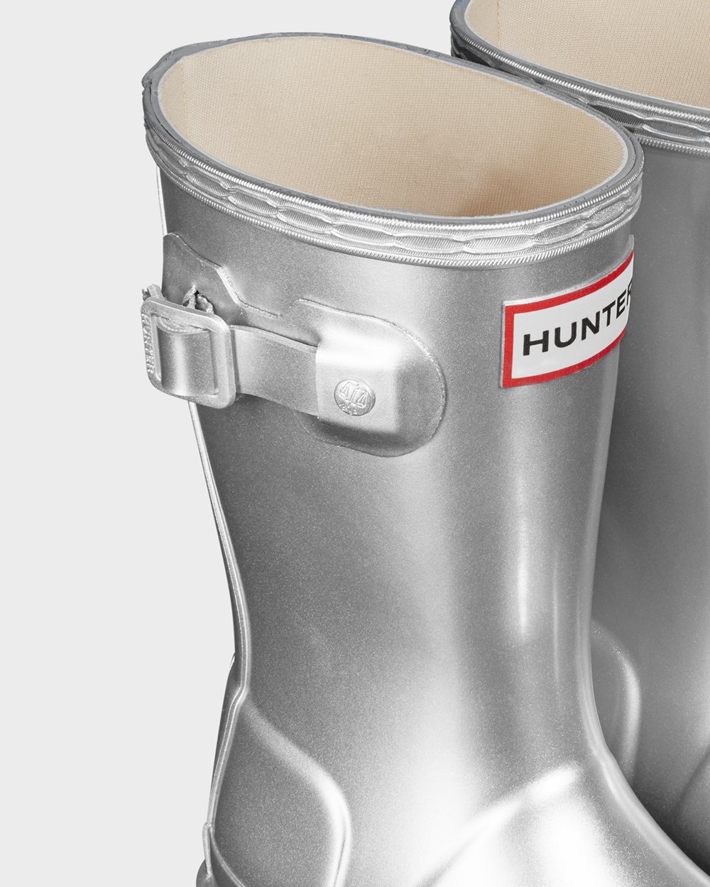 Bottes de Pluie Hunter Original Petits Metallic Enfant Argent CQSIUJE-64